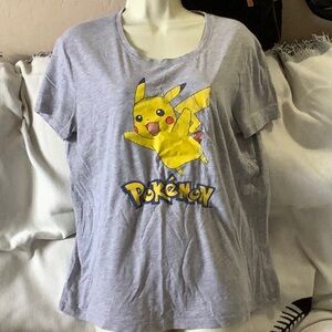 Gray Pokémon Pikachu T-Shirt